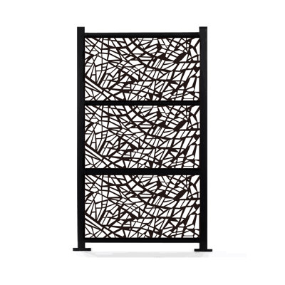 75.6'' H x 51.6'' W Black Fencing