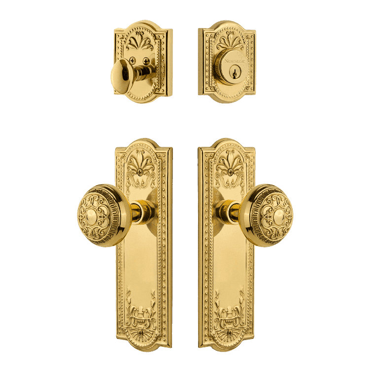 Nostalgic Warehouse Meadows Entry Set with Egg & Dart Knob