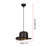 Adjustable Height Fedora Hat 1-Light Chandelier