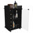 Vegas Bar Cart, Two Tier Cabinet With Glass Door, Six Cubbies For Liquor