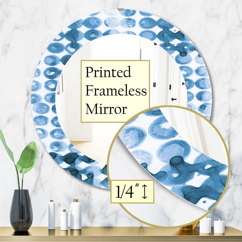 Miroir d'appoint géométrique sans cadre Mid-Century, H 31,5 po x l po
