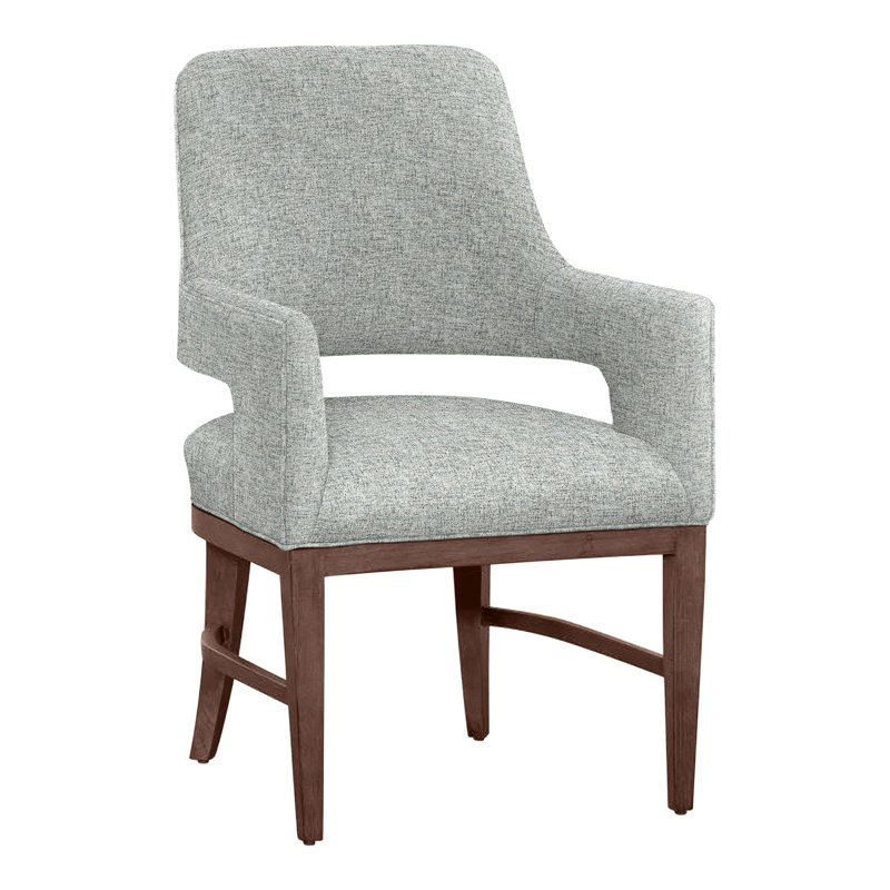 Chaise avec accoudoirs Josie, Noyer, Platine 3160