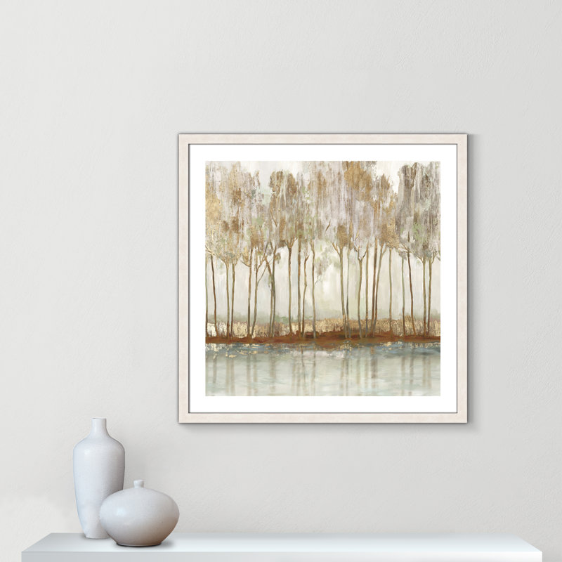 «Lynn Peak I» par Allison Pearce, H 17,5 po x l 17,5 po x P 1,125 po, Cadre à grain de bois blanc