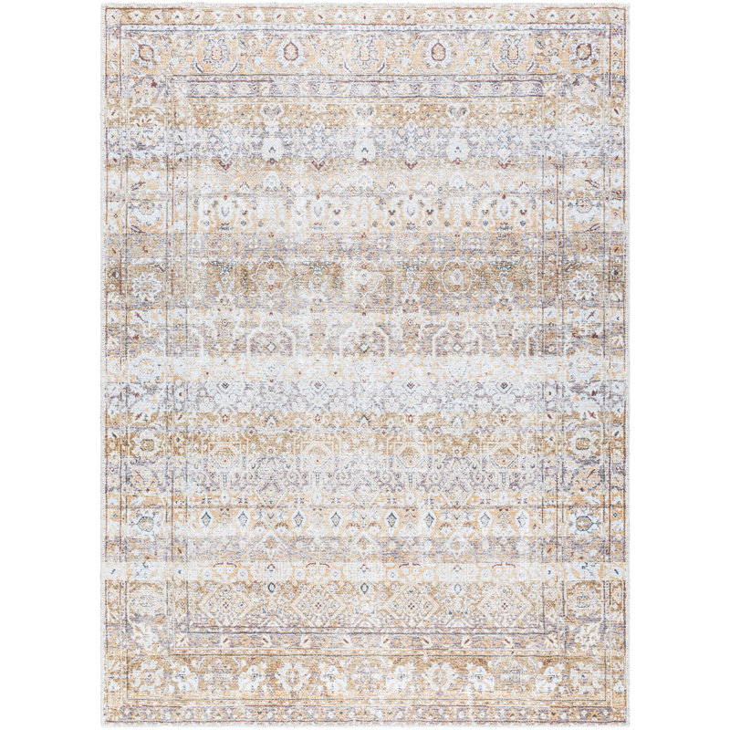Alburgh Washable Oriental Indoor Rug, Rectangle 6'7" x 9'