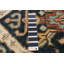 Tapis bleu marine foncé en laine noué à la main 6 pi 6 po x 9 pi 9 po Jules Serapi
