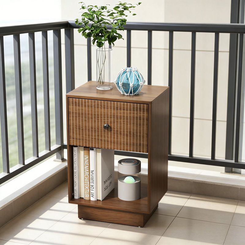 40cm W Manufactured Wood Bedside Table