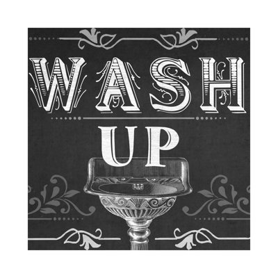 Chalkboard Bath Signs III by June Erica Vess - Wrapped Canvas Print