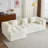 Beige Modular , Deep Seating Comfort, Full Foam Cushions, Elegant Curved Living Room Couch, Design, Cushioning, , Seating, Chenille-202805714-202805741