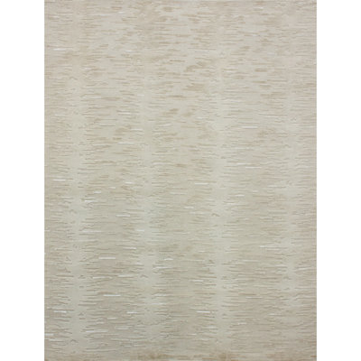 Abstract Area Rug in Cream/Silver