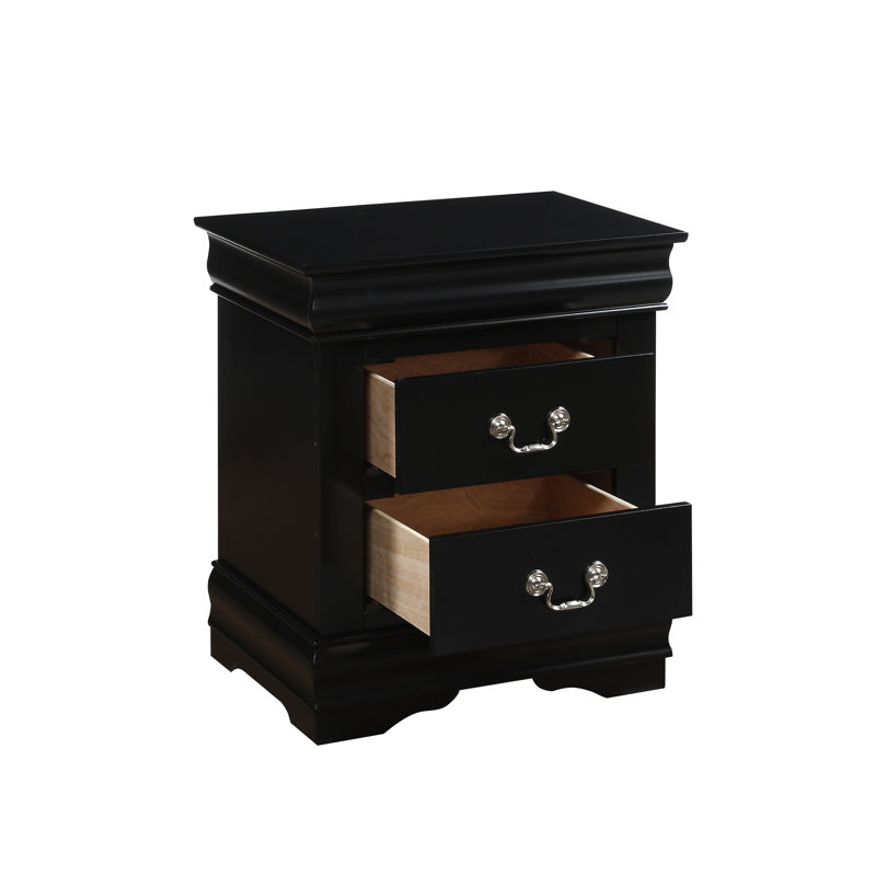 Table de chevet Louis Philippe, Noir