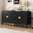 Exquisite Four-Door Sideboard With Stylish Metal Legs And Patterned Doors For Versatile Use-422471629