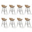 Chaises latérales à dossier massif en bois massif (lot de 8)-2113367972-2113368025