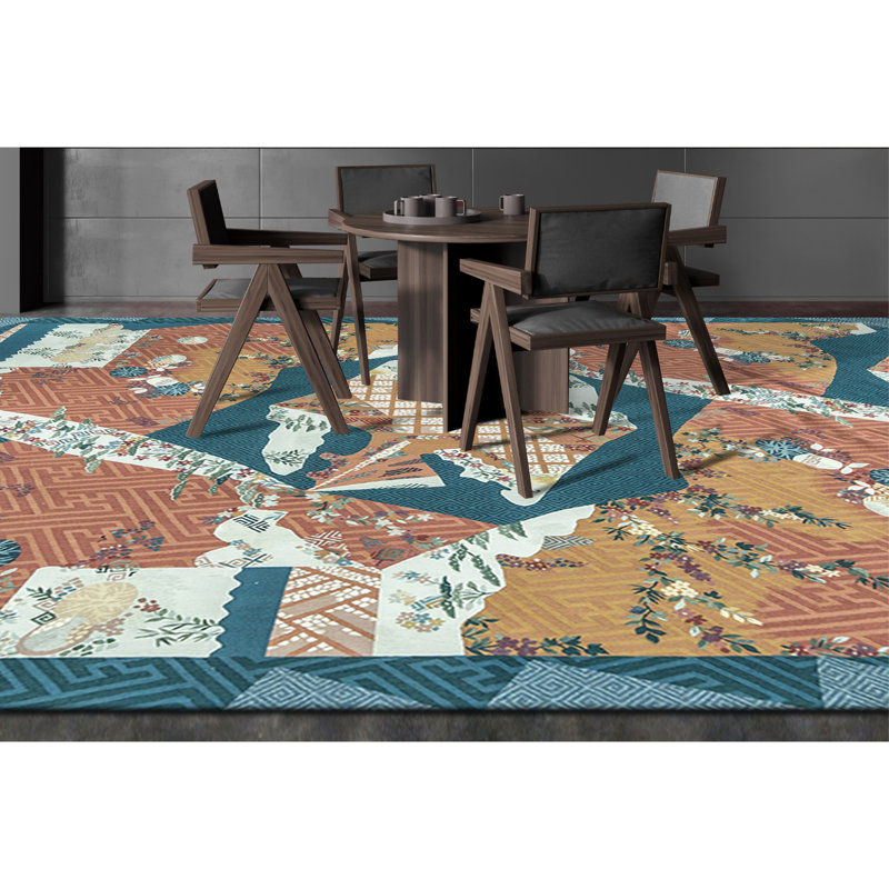 Aubusson Renaissance Wool Abstract Area Rug