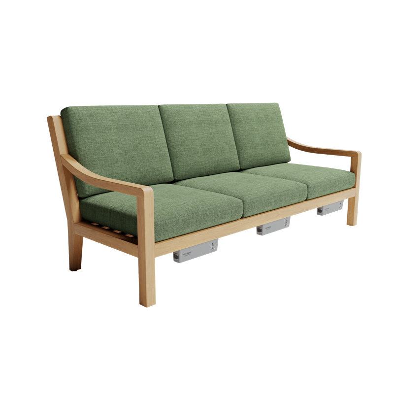 Solerno Heated Sofa, Aloe