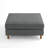Upholstered Gray Square Corduroy Ottoman with Solid Wood Legs, Single Ottoman Modular Part For Sectional Sofa-113296808