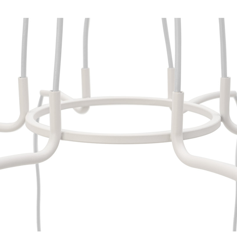  Luminaire suspendu cylindrique 6 lumières, Blanc