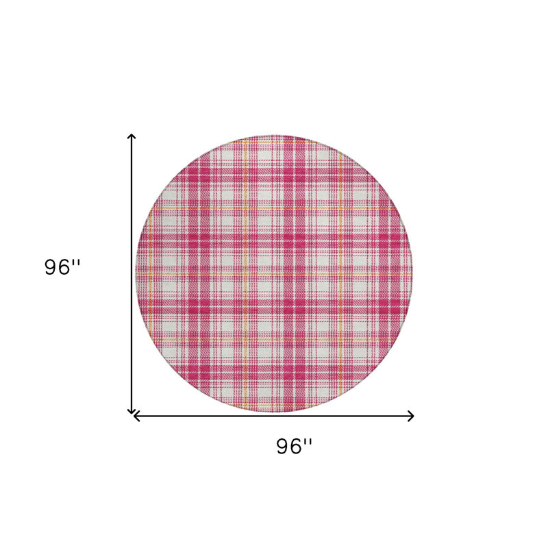 Tapis rond intérieur lavable 8 pi Blush