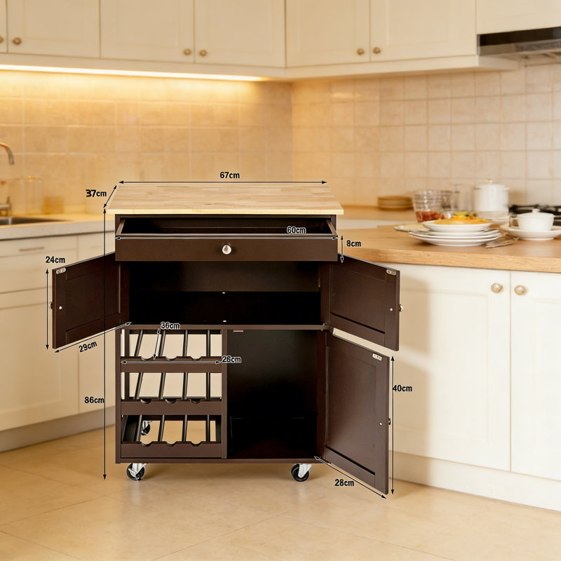 Wood Bar Cart