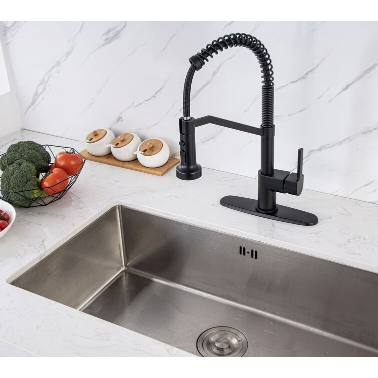 Single Handle Single Lever Pull Down Solid Brass Commercial Kitchen Faucets