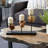 12.15'' H Wood Tabletop Candelabra