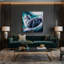 «Cats Siberian Blue», art mural sur toile-1489664518
