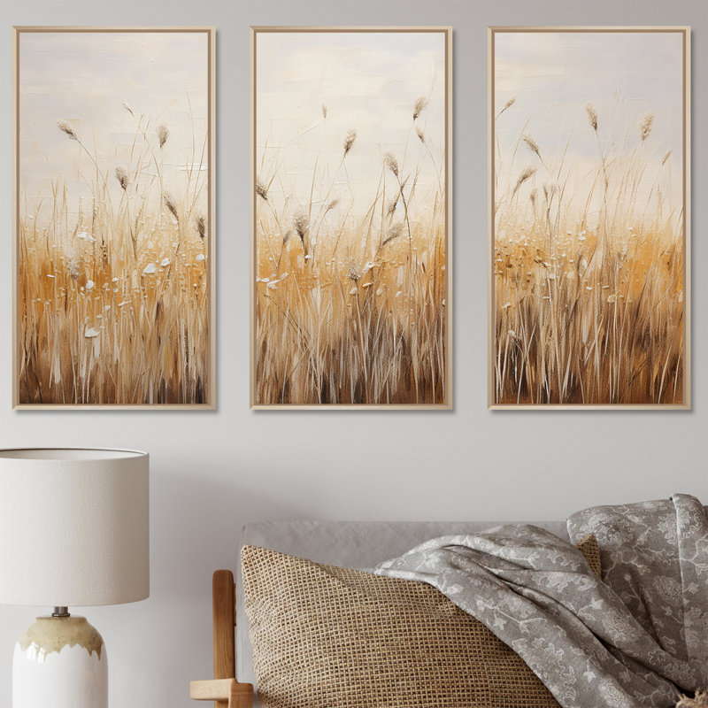 Ensemble de prairies prairies majestueuses, H 28 po x l 36 po x P 1 po, Cadre naturel flottant