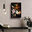 Art mural en verre Fleurs en fond noir 1 'par Momart-1843924933
