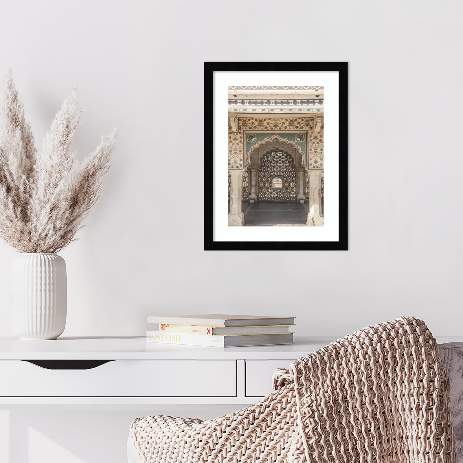 Daisey "Desert Palace" Print, Black, 17" H x 13" W