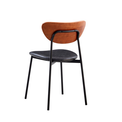   Black Faux Leather Dining Chair