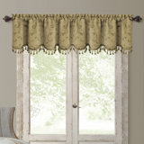 Rakowski Floral Scalloped 52'' W Window Valance