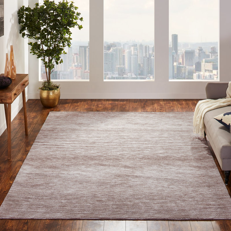 Tapis décoratif Touffeté beige/brun Reeser, Rectangle 8 pi 6 po x 11 pi 6 po