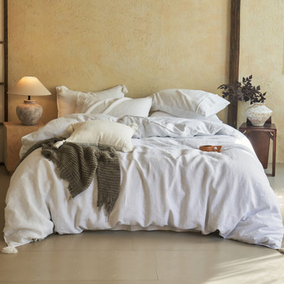 Ensemble de housse de couette 100% lin