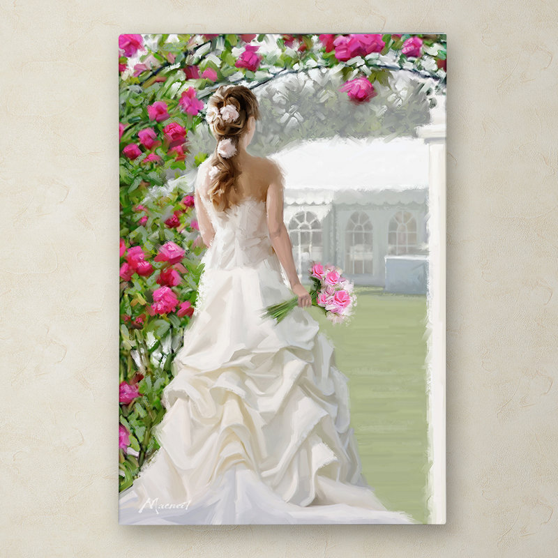 « mariée », reproduction sur toile tendue, H 19 po x l 12 po x P 2 po