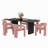 Double Pedestal Dining Set with Chairs-1417079166-1417079164