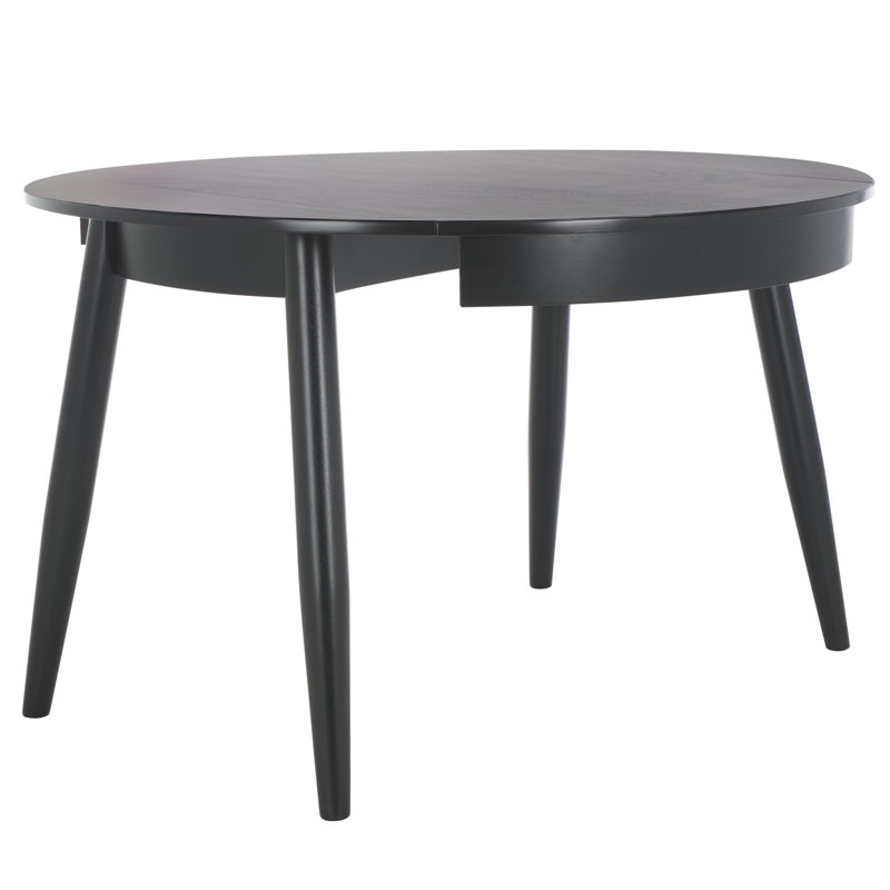 Table de salle à manger pliante Grishe, Noir, noir, noir, noir