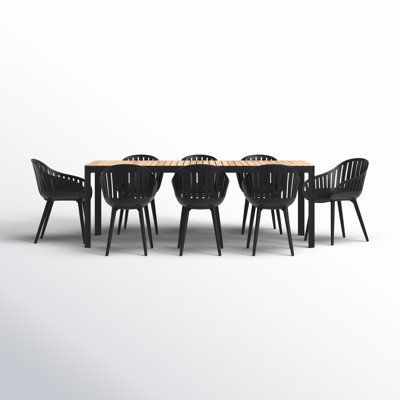 Bahjat 83" Teak Patio Dining Set