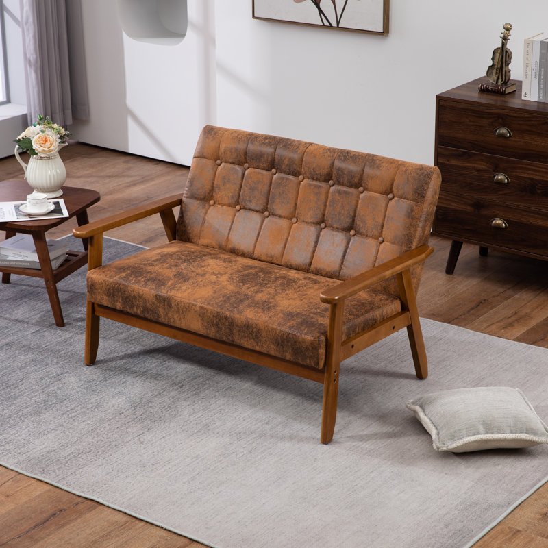 Canapé Mid-Century, Brun
