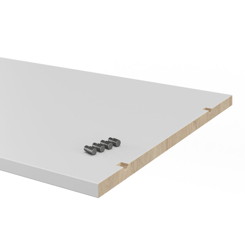 Grande tablette 100% bois massif pour garde-manger, bahuts, bibliothèques, armoires de salle de bain, Blanc