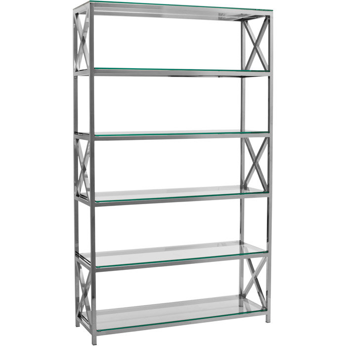 Bibliothèque étagère à livres à miroir hayward