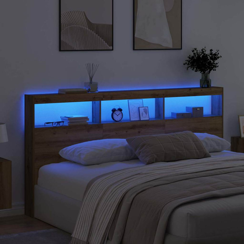 King Headboard, Artisan Oak, Queen