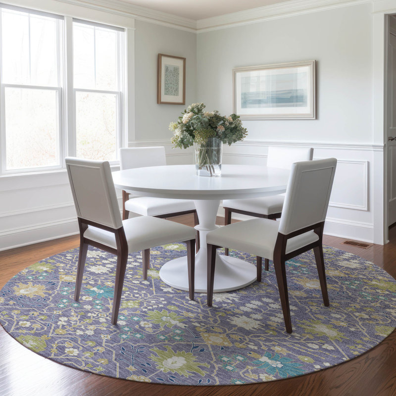 Tapis mauve lavable intérieur / extérieur Elara , 5' x 7'6"