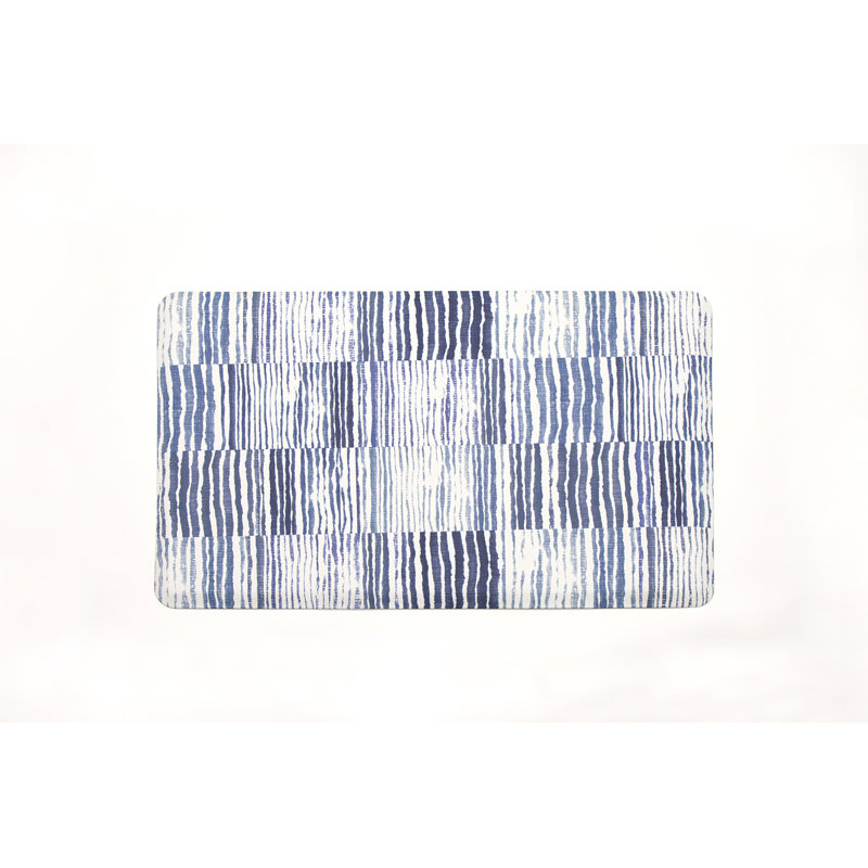 Linea Stripes Water Resistant Anti-Fatigue Non-Skid Kitchen Mat, Rectangle 1'8" x 2'8"