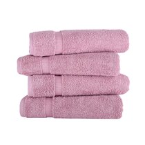Woolaty Pink Stripe-Band Bath Towel, Best Price and Reviews