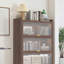 44'' Tall Metal 3 Flip Doors Cabinet, Bookcase with Storage-1653340600