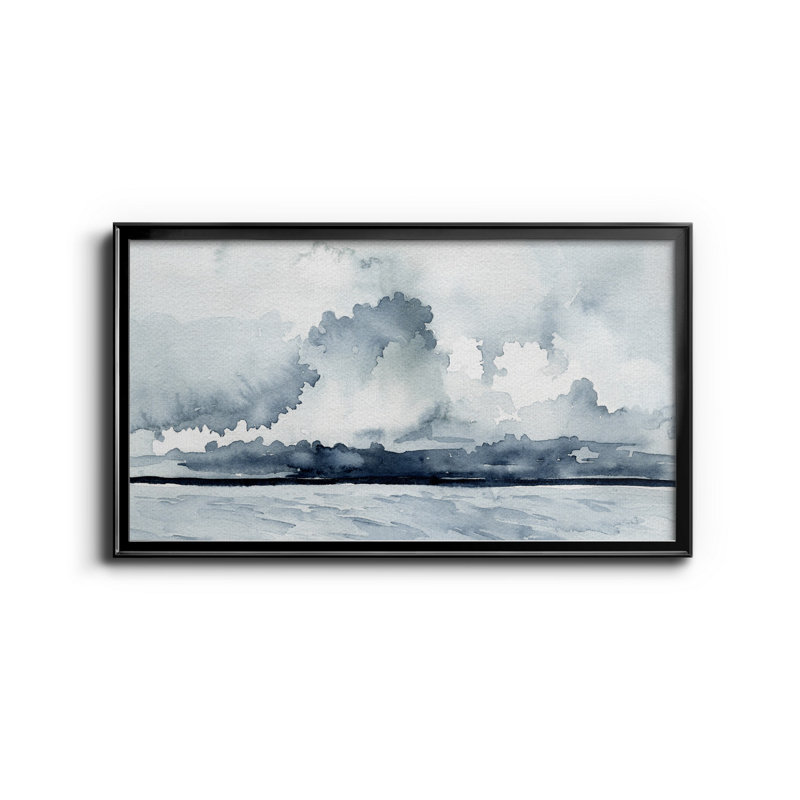 «Passing Rain Storm I» - Toile avec cadre de qualité supérieure - Prêt à être accroché, Toile encadrée noire à coins fermés