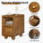 Small Narrow Nightstand With Drawers, Solid Wood Nightstand, Walnut Night Stand, Mid Century Side Table, Modern Bedside Tables For Bedroom-3224577-2507858