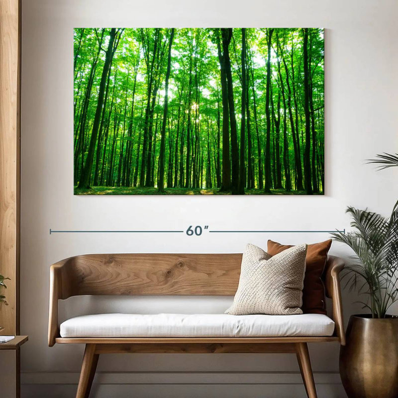 Alvord Sunlit Green Forest, 34" H x 51" W