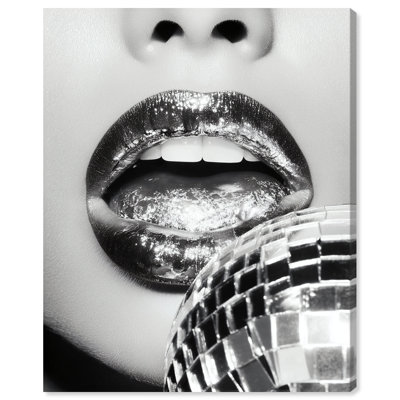 Platinum Gloss Canvas Fashion Print by Oliver Gal, Black Frame, 16 x 20
