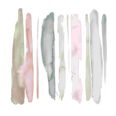 «Calming Tonal Watercolor Stripes», reproduction sur toile tendue