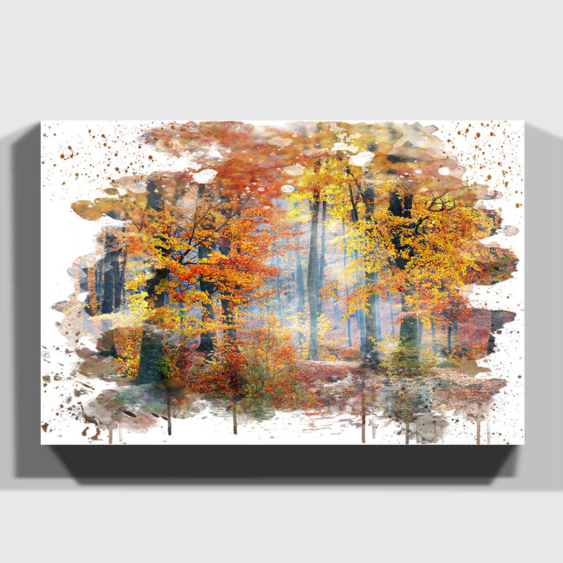 'Landscape Forest' Graphic Art Print, 35cm H x 50cm W, Wrapped Canvas
